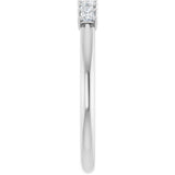 Platinum Square Lab-Grown Diamond U-Prong Seven-Stone Anniversary Band – 1/6–1 3/4 CTW - view 4