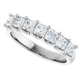 Platinum Square Lab-Grown Diamond U-Prong Seven-Stone Anniversary Band – 1/6–1 3/4 CTW - view 5