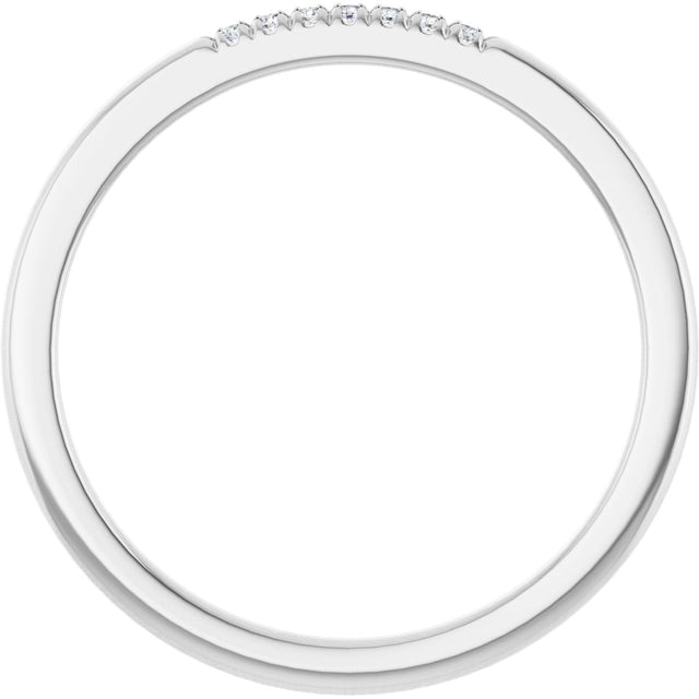 Platinum Round Natural Diamond French-Set Seven-Stone Anniversary Band – .03–1 CTW - view 2