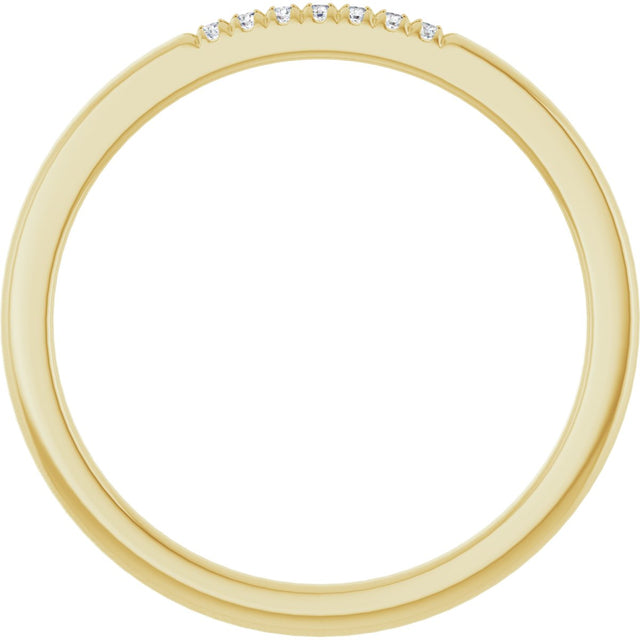14K Gold Round Lab-Grown Diamond French-Set Seven-Stone Anniversary Band – .03–1/5 CTW - Yellow Gold - view 2