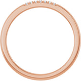 14K Gold Round Natural Diamond French-Set Seven-Stone Anniversary Band – .03–1/5 CTW - Rose Gold - view 2