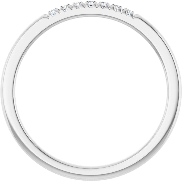Platinum Round Lab-Grown Diamond French-Set Seven-Stone Anniversary Band – .03–1 1/8 CTW - view 2