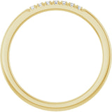 14K Gold Round Natural Diamond French-Set Seven-Stone Anniversary Band – .03–1/5 CTW - Yellow Gold - view 2