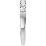 Platinum Round Natural Diamond French-Set Seven-Stone Anniversary Band – .03–1 CTW - view 4