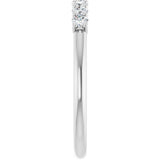 Platinum Round Natural Diamond U-Prong Seven-Stone Anniversary Band – 2.25 mm Stones - view 4