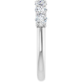 Platinum Round Lab-Grown Diamond U-Prong Seven-Stone Anniversary Band – 3.4 mm Stones - view 4