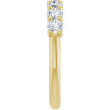 14K Gold Round Lab-Grown Diamond U-Prong Seven-Stone Anniversary Band – 3.4 mm Stones - Yellow Gold - view 4