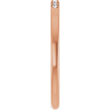 14K Gold Round Natural Diamond French-Set Seven-Stone Anniversary Band – .03–1/5 CTW - Rose Gold - view 4