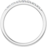 Platinum Round Lab-Grown Diamond French-Set Seven-Stone Anniversary Band – .03–1 1/8 CTW - view 2