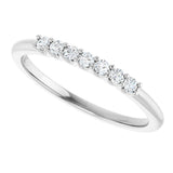 Platinum Round Natural Diamond U-Prong Seven-Stone Anniversary Band – 1.5 mm Stones - view 5