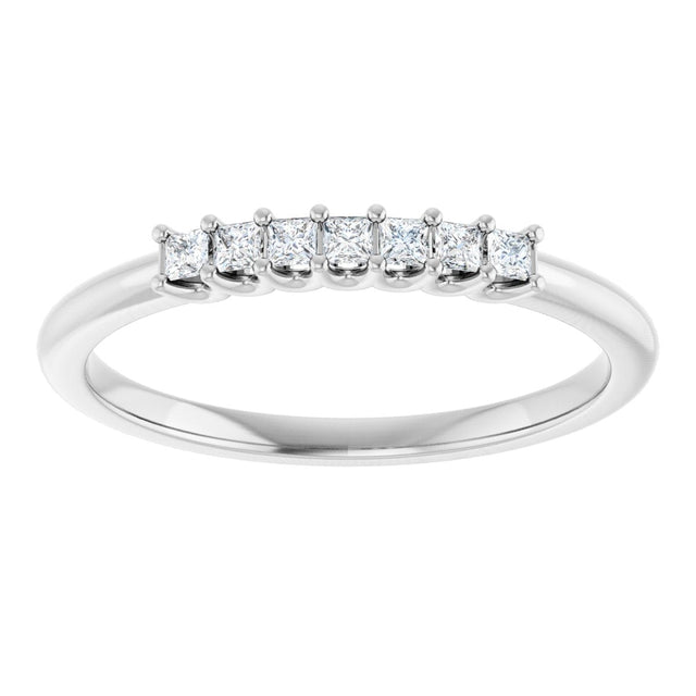 Platinum Square Natural Diamond U-Prong Seven-Stone Anniversary Band – 1/6–5/8 CTW - view 3