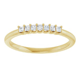 14K Gold Square Natural Diamond U-Prong Seven-Stone Anniversary Band – 1/6–5/8 CTW - Yellow Gold - view 3