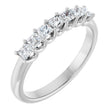 Platinum Square Natural Diamond U-Prong Seven-Stone Anniversary Band – 1/6–5/8 CTW
