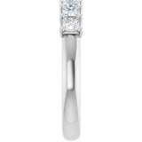 Platinum Square Lab-Grown Diamond U-Prong Seven-Stone Anniversary Band – 1/6–1 3/4 CTW - view 4