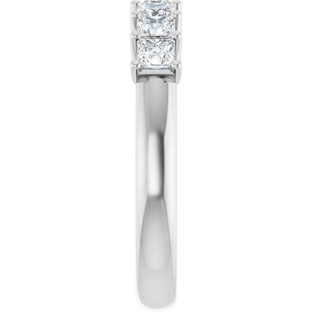 Platinum Square Lab-Grown Diamond U-Prong Seven-Stone Anniversary Band – 1/6–1 3/4 CTW - view 4