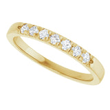 14K Gold Round Lab-Grown Diamond French-Set Seven-Stone Anniversary Band – .03–1/5 CTW - Yellow Gold - view 5