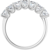 Platinum Square Lab-Grown Diamond U-Prong Seven-Stone Anniversary Band – 1/6–1 3/4 CTW - view 2