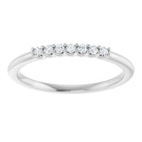 14K Gold Round Lab-Grown Diamond U-Prong Seven-Stone Anniversary Band – 1.5 mm Stones - White Gold - view 3