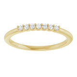 14K Gold Round Lab-Grown Diamond U-Prong Seven-Stone Anniversary Band – 1.5 mm Stones - Yellow Gold - view 3