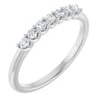 Platinum Round Natural Diamond U-Prong Seven-Stone Anniversary Band – 2 mm Stones