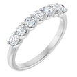 Platinum Round Lab-Grown Diamond U-Prong Seven-Stone Anniversary Band – 2.8 mm Stones