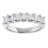 Platinum Square Lab-Grown Diamond U-Prong Seven-Stone Anniversary Band – 1/6–1 3/4 CTW - view 3