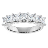 Platinum Square Lab-Grown Diamond U-Prong Seven-Stone Anniversary Band – 1/6–1 3/4 CTW - view 3