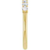 14K Gold Round Lab-Grown Diamond U-Prong Seven-Stone Anniversary Band – 2.8 mm Stones - Yellow Gold - view 4