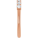 14K Gold Round Lab-Grown Diamond U-Prong Seven-Stone Anniversary Band – 2.8 mm Stones - Rose Gold - view 4