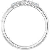 Platinum Square Natural Diamond U-Prong Seven-Stone Anniversary Band – 1/6–5/8 CTW - view 2