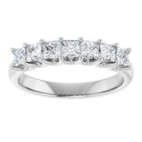 Platinum Square Lab-Grown Diamond U-Prong Seven-Stone Anniversary Band – 1/6–1 3/4 CTW - view 3