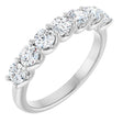 Platinum Round Lab-Grown Diamond U-Prong Seven-Stone Anniversary Band – 3.4 mm Stones