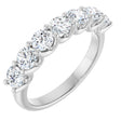 Platinum Round Lab-Grown Diamond U-Prong Seven-Stone Anniversary Band – 3.8 mm Stones
