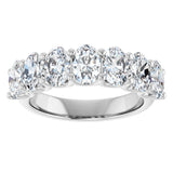 Platinum Oval Lab-Grown Diamond U-Prong Seven-Stone Anniversary Band – 6x4 mm Stones - view 3