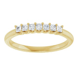 14K Gold Square Natural Diamond U-Prong Seven-Stone Anniversary Band – 1/6–5/8 CTW - Yellow Gold - view 3