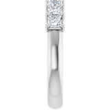 Platinum Square Lab-Grown Diamond U-Prong Seven-Stone Anniversary Band – 1/6–1 3/4 CTW - view 4