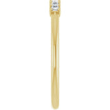 14K Gold Square Natural Diamond U-Prong Seven-Stone Anniversary Band – 1/6–5/8 CTW - Yellow Gold - view 4