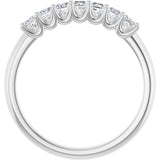 Platinum Square Natural Diamond U-Prong Seven-Stone Anniversary Band – 1/6–5/8 CTW - view 2