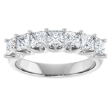 Platinum Square Lab-Grown Diamond U-Prong Seven-Stone Anniversary Band – 1/6–1 3/4 CTW - view 3