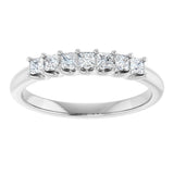 Platinum Square Natural Diamond U-Prong Seven-Stone Anniversary Band – 1/6–5/8 CTW - view 3