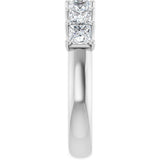 Platinum Square Lab-Grown Diamond U-Prong Seven-Stone Anniversary Band – 1/6–1 3/4 CTW - view 4