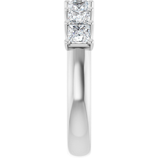 Platinum Square Lab-Grown Diamond U-Prong Seven-Stone Anniversary Band – 1/6–1 3/4 CTW - view 4