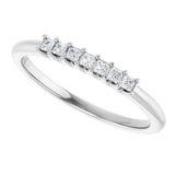 Platinum Square Lab-Grown Diamond U-Prong Seven-Stone Anniversary Band – 1/6–1 3/4 CTW - view 5