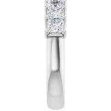 Platinum Square Lab-Grown Diamond U-Prong Seven-Stone Anniversary Band – 1/6–1 3/4 CTW - view 4