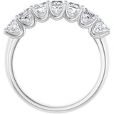 Platinum Square Lab-Grown Diamond U-Prong Seven-Stone Anniversary Band – 1/6–1 3/4 CTW - view 2