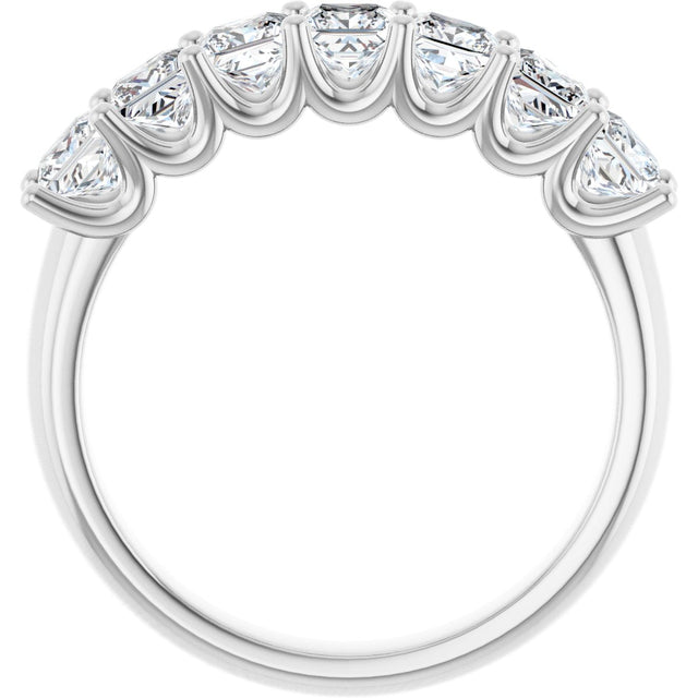 Platinum Square Lab-Grown Diamond U-Prong Seven-Stone Anniversary Band – 1/6–1 3/4 CTW - view 2
