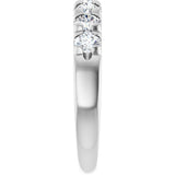 Platinum Round Natural Diamond French-Set Seven-Stone Anniversary Band – .03–1 CTW - view 4