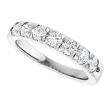 Platinum Round Lab-Grown Diamond French-Set Seven-Stone Anniversary Band – .03–1 1/8 CTW - view 5