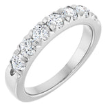 Platinum Round Lab-Grown Diamond French-Set Seven-Stone Anniversary Band – .03–1 1/8 CTW