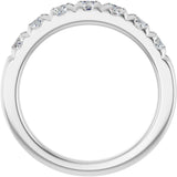 Platinum Round Natural Diamond French-Set Seven-Stone Anniversary Band – .03–1 CTW - view 2